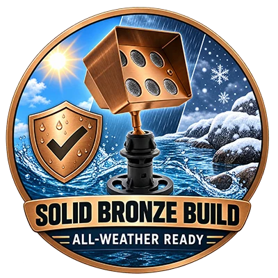 Bronze LED flood light housing