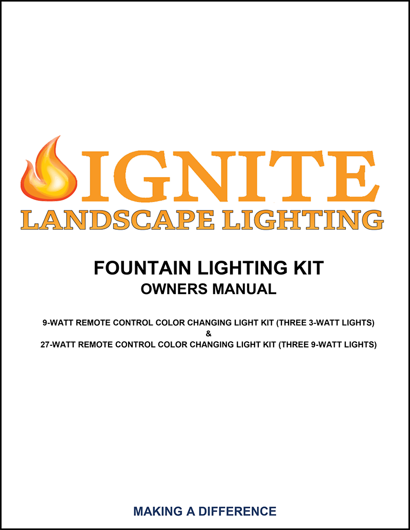 Floating Fountain Lighting Manual Manual