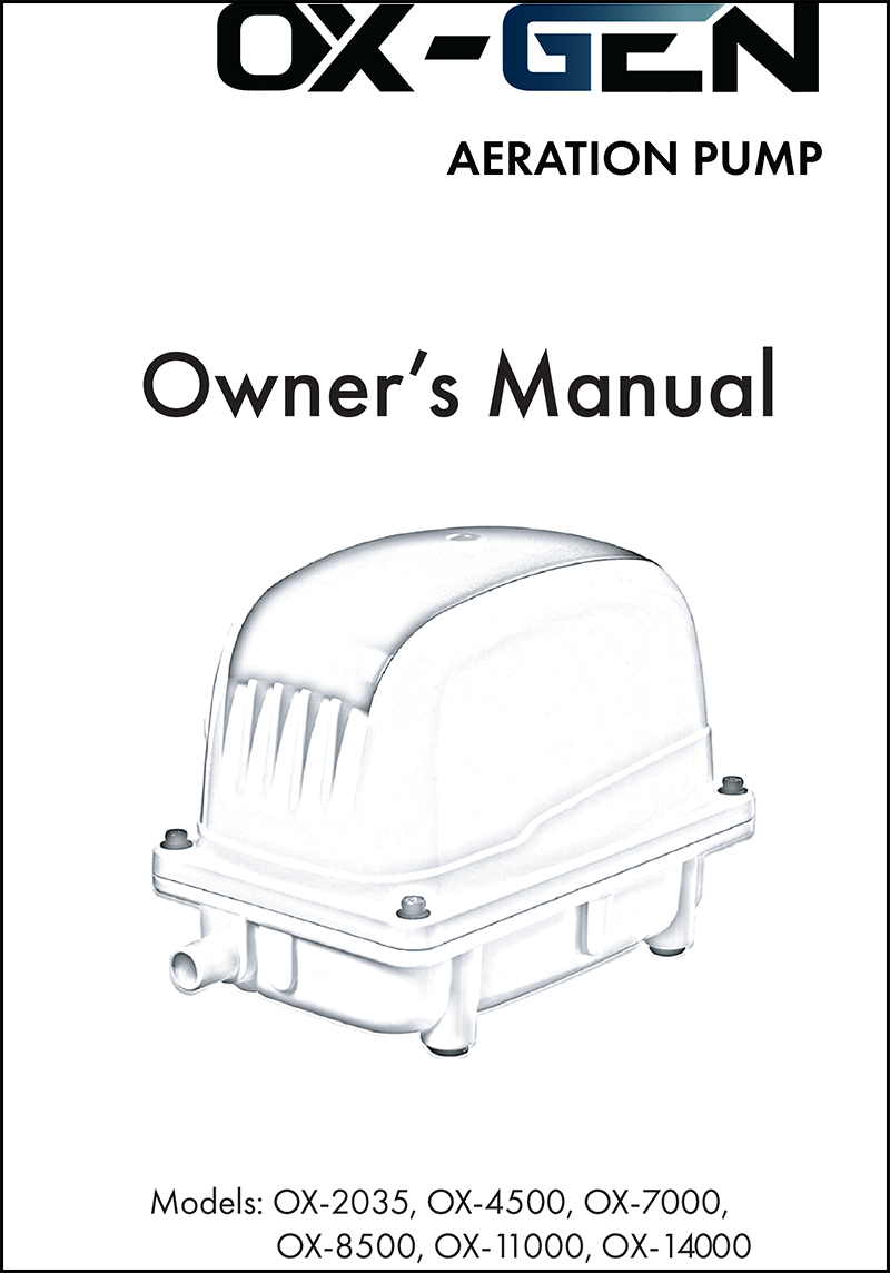 Ox-Gen Air Pumps Manual