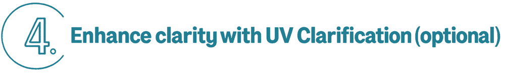 Step 4 - Enhance clarity with UV Clarification (optional)
