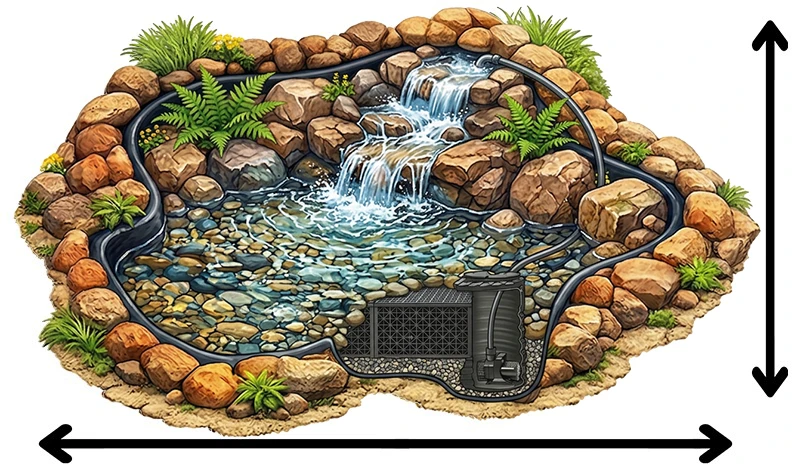 Stream and basin illustration