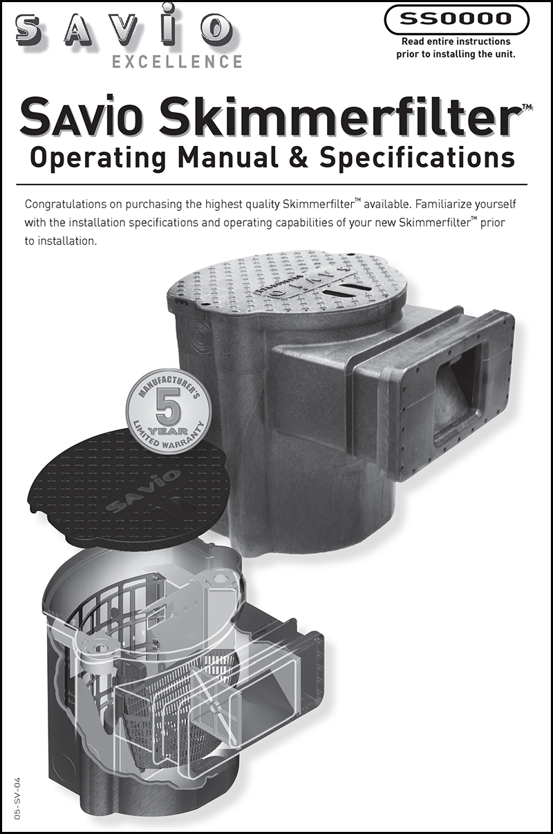 Standard Skimmerfilters Manual