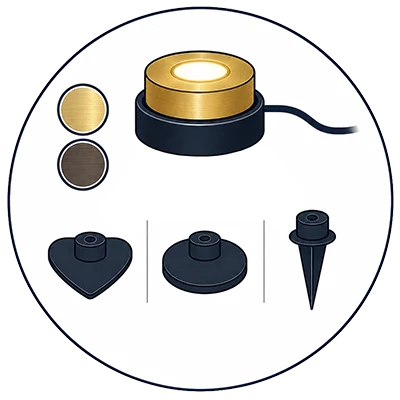 Pond Puck Light Mounting Options