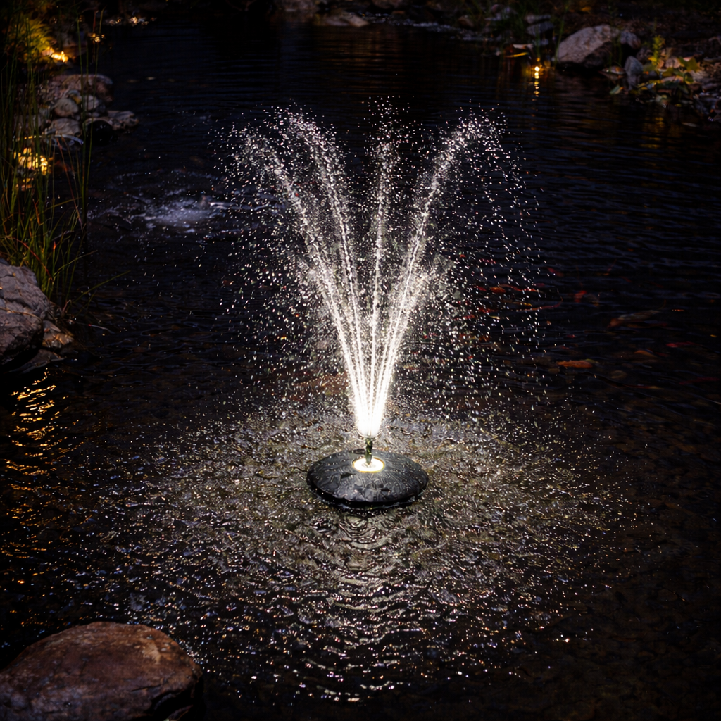 White LED fountain display