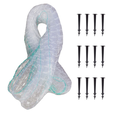 10'x15 fishing netting 15' x 15' Pond Net Kit with 12 Stakes - HPN1515