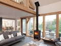 Woodwarm Phoenix Convector Firegem 5kW - Eco Design Ready Stove / Tall (Log Store Style Base)