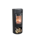 Contura 610G Style - Wood Burning Stove / Black / Glass Top / Warming Shelf