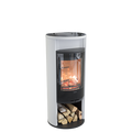Contura 610G Style - Wood Burning Stove / White / Glass Top / Warming Shelf