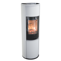 Contura 690G Style - Wood Burning Stove / White / Glass Top