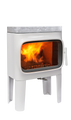 Jøtul F 305 - Wood Burning Stove / White / Long Legs / Soapstone Top