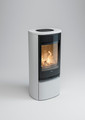 Contura 910G Style - Wood Burning Stove - White with Soft Close Base Door