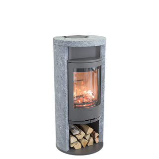 Contura 620T Style - Wood Burning Stove / Grey / Warming Shelf