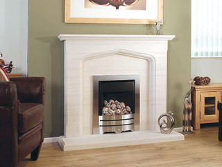 Newmans Algarve - Limestone Fireplace