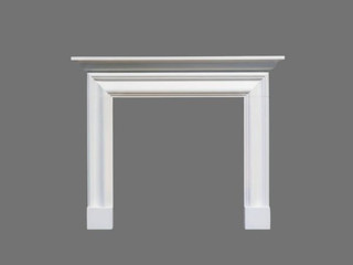 Classic Mantel Stone Fireplaces - Classic Bolection with Shelf