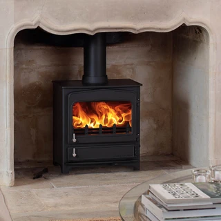 Woodwarm 5kW Fireview Eco Vintage - Ecodesign Ready Stove / Standard Base