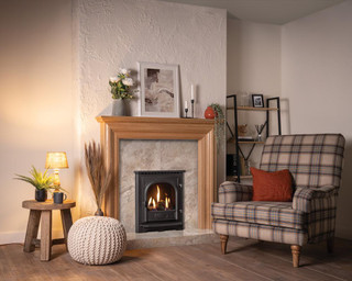 Gazco Logic HE Logs - Balanced Flue Gas Fire - Complete Front