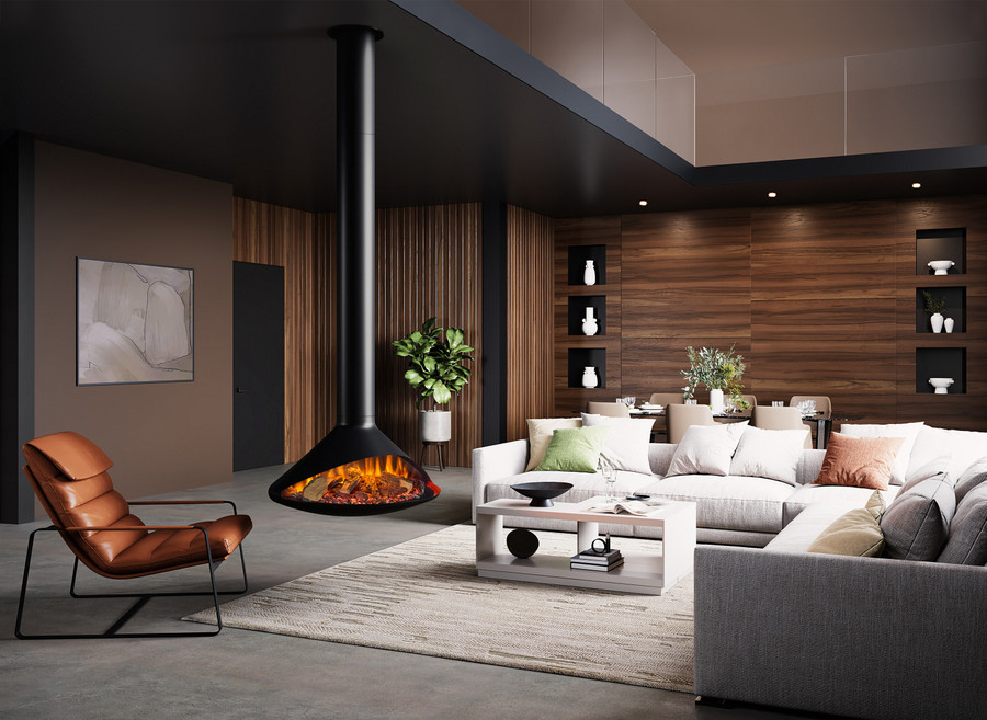 Onyx Orbit - Electric Ceiling Mounted Fire