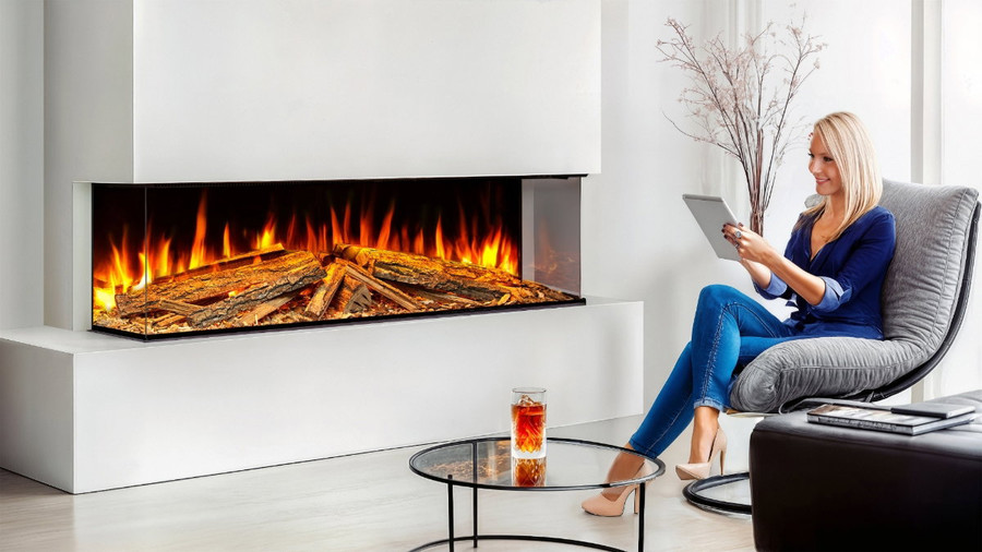Celsi Electriflame DLX 1250 Electric Fire - Midnight Edition