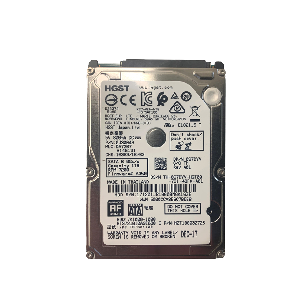 Dell HGST - Travelstar - 1TB - SATA - 7.2K - 6GB/s - 2.5