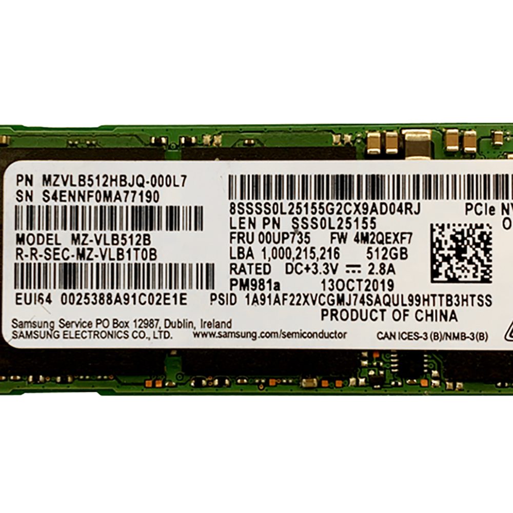 Lenovo Samsung - 512GB - M.2 2280 NVMe SSD - 6GB/s - (00UP735