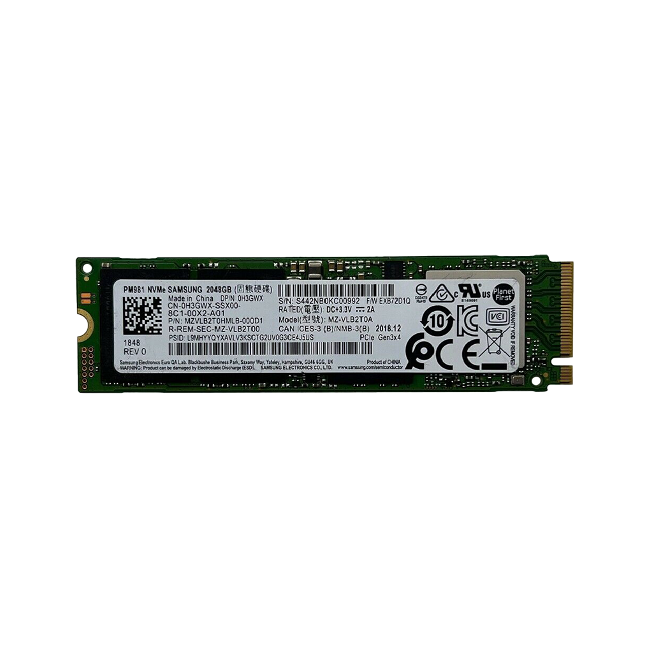 DELL M.2 SSD 2TB : Dell SSD 2TB Class 40 M.2 2280 NVMe PCIe 3.0 Gen 3x4