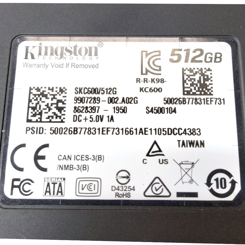 Kingston Technology - KC600 - 512GB - SATA - 6GB/s - 2.5