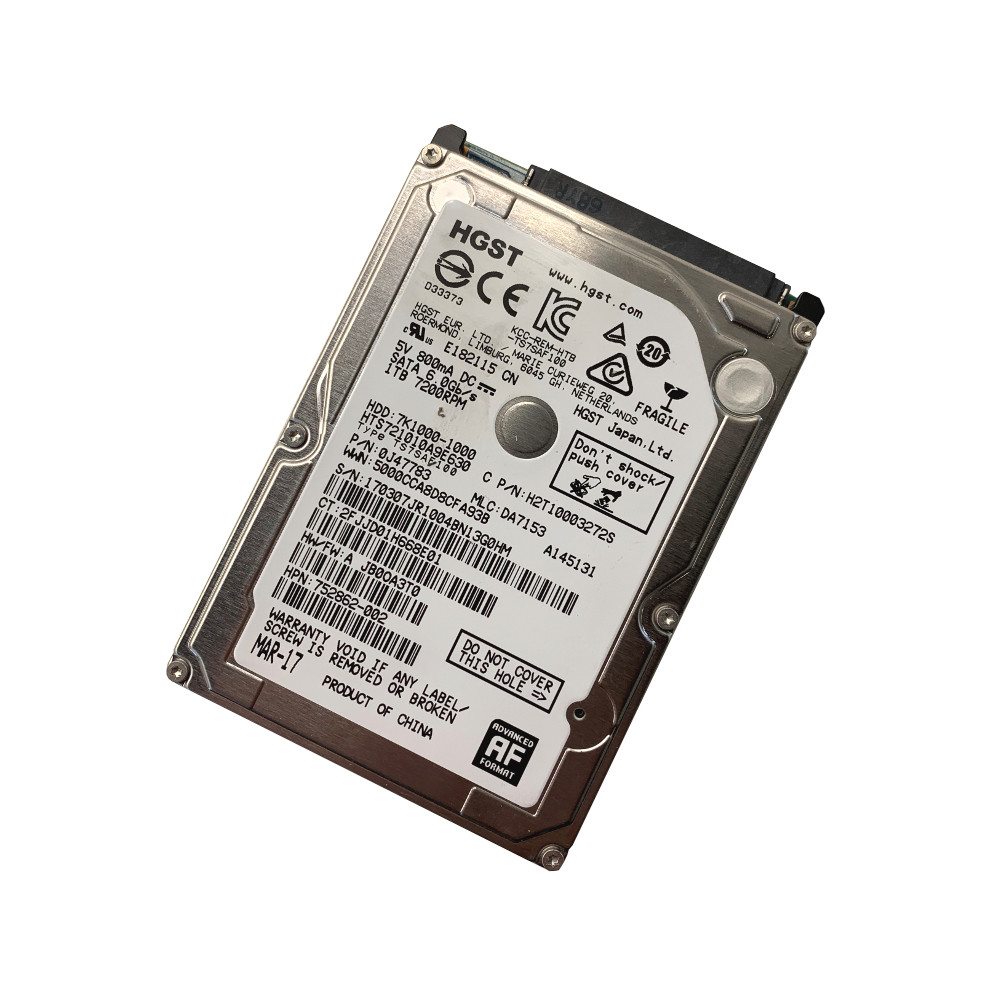 HP HGST - 1TB - SATA - 6GB/s - 7.2K - 2.5