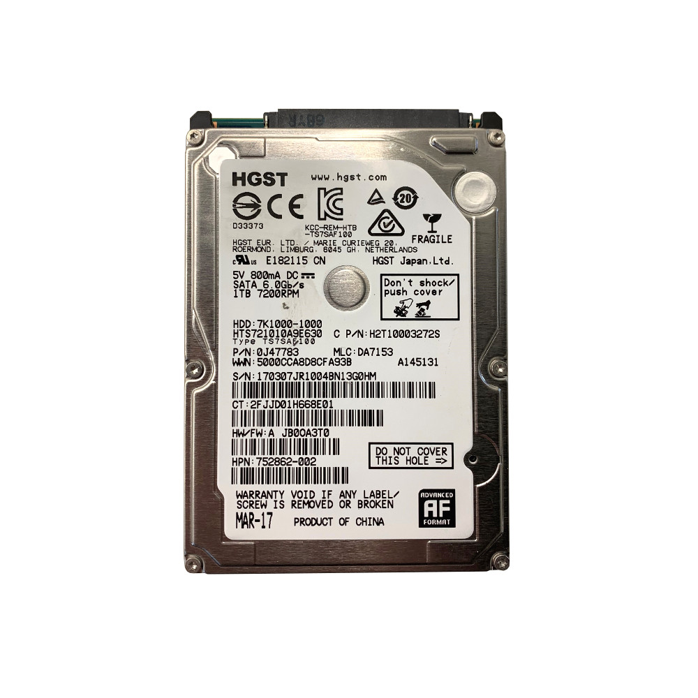 HP HGST - 1TB - SATA - 6GB/s - 7.2K - 2.5