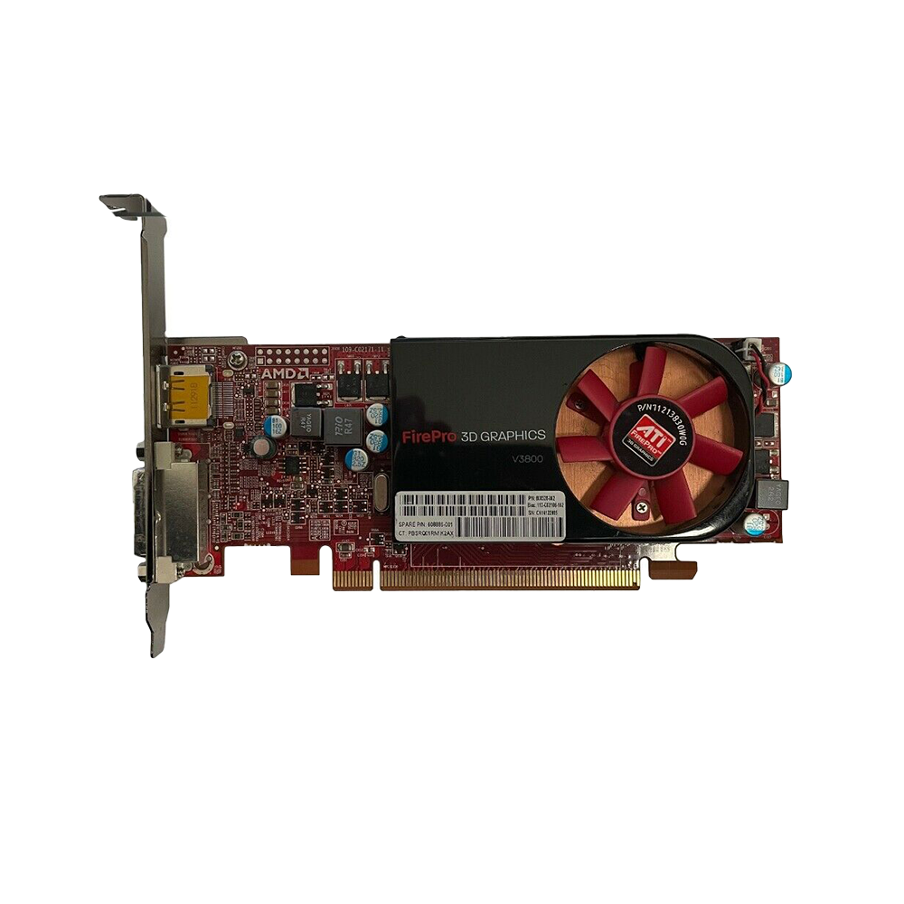 AMD ATI FirePro V3800 (512MB DDR3) Graphics Card Used (608886-001)