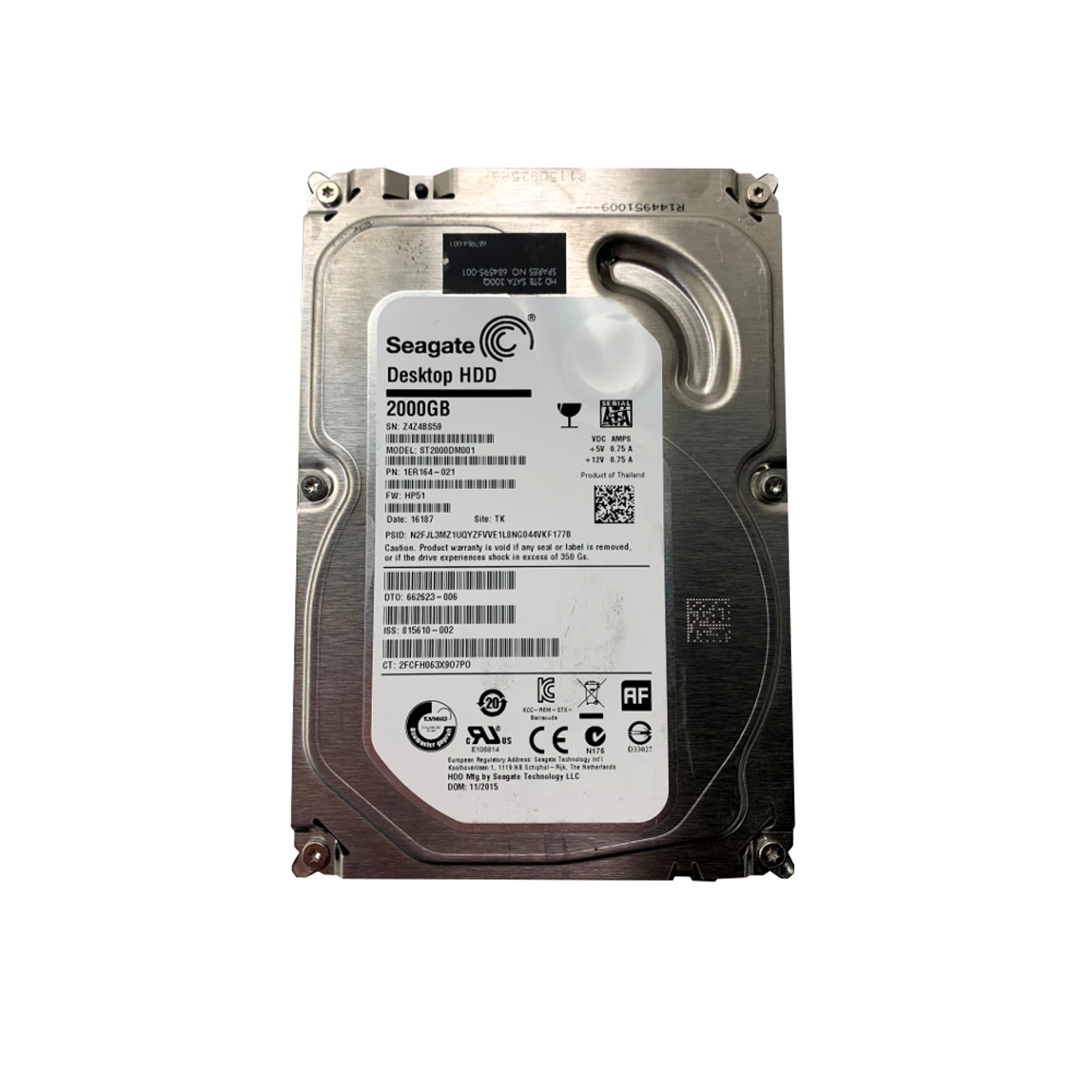【使用15時間】Seagate Barracuda 2TB HDD ２個 Seagate - Barracuda - 2TB - SATA - 7.2K - 6GB/s - 3.5