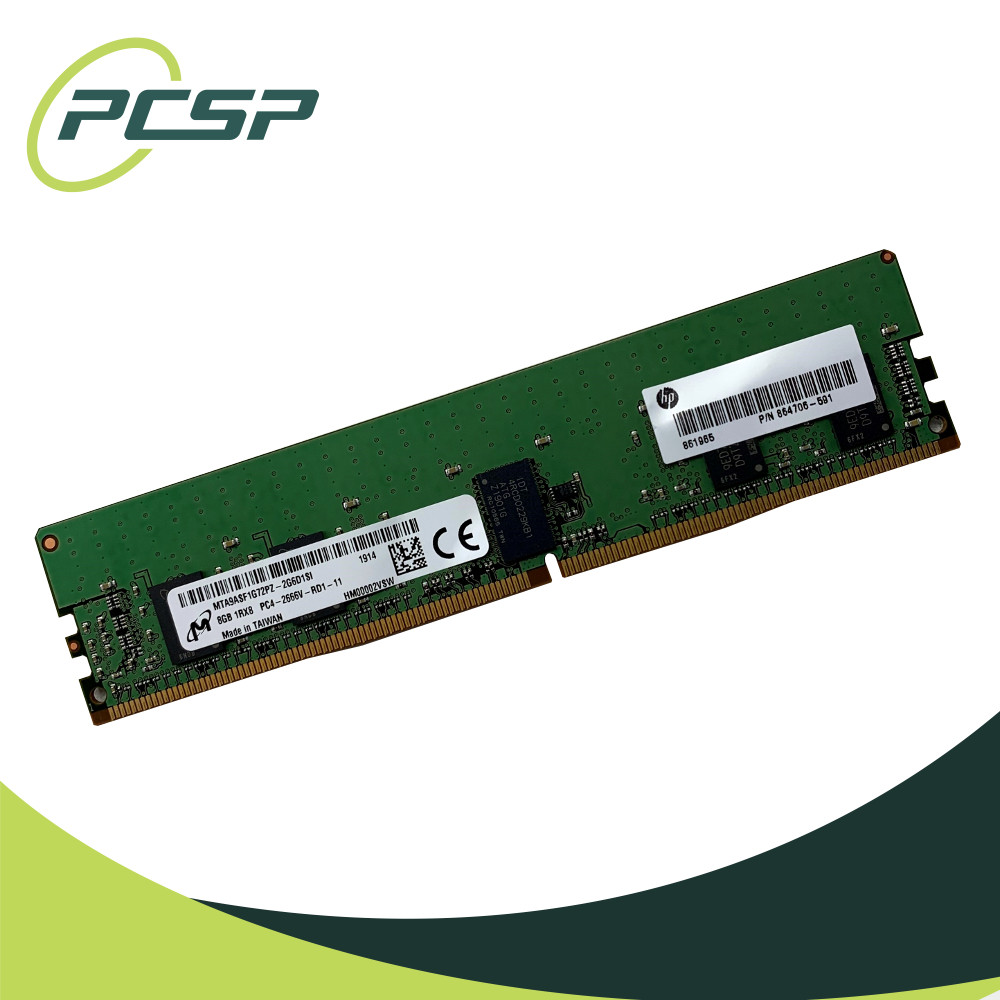8GB PC4 (DDR4) 2666 MHz 2666V-R 1Rx8 Memory - Micron -
