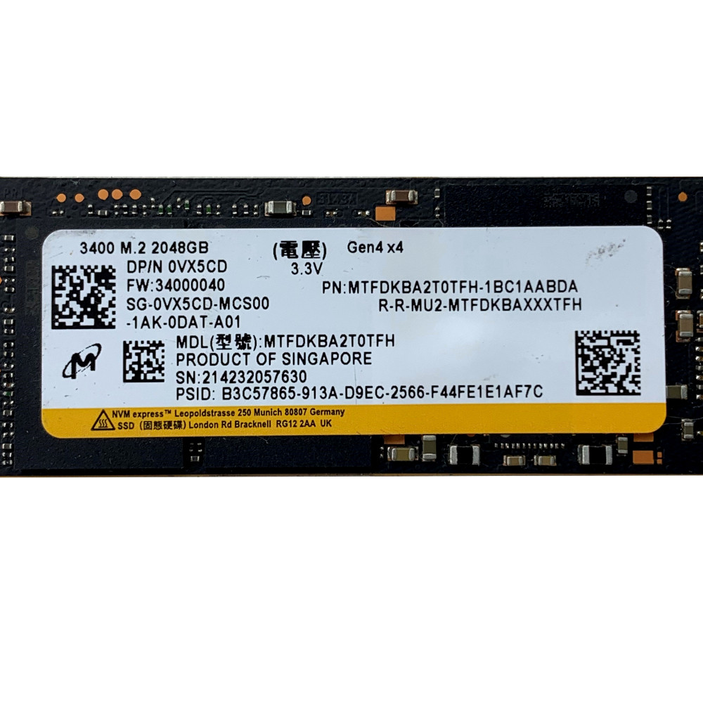Dell Micron - 3400 Series - 2TB - M.2 2280 NVMe SSD