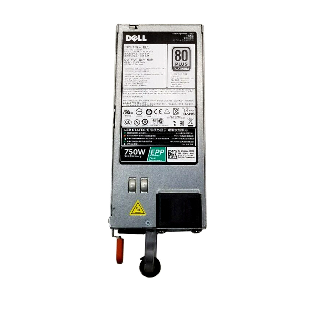 Alimentation Dell 750W V1YJ6 - Pour Serveurs R530, R630, R730, R730XD, R540, R640, R740