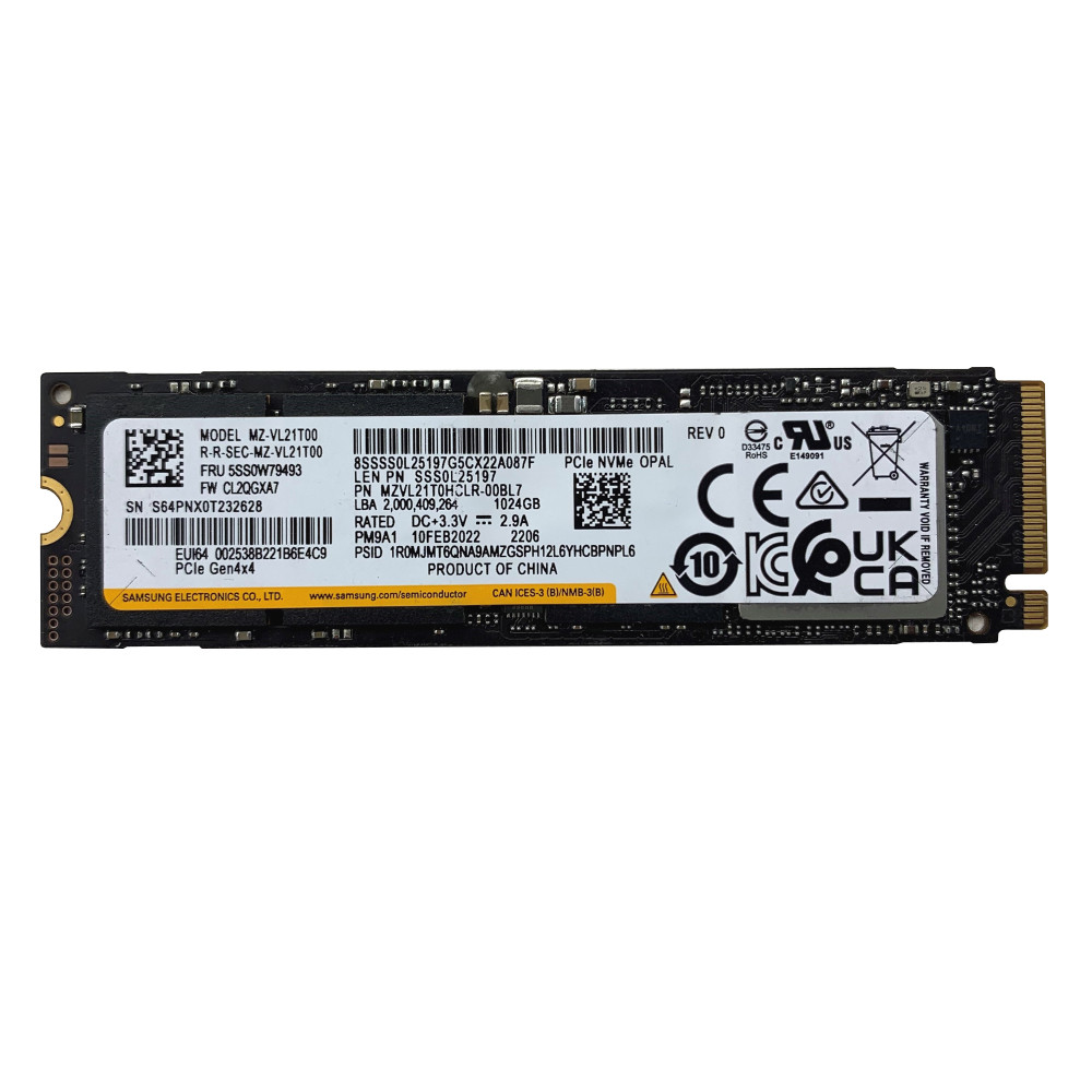 Lenovo Samsung - PM9A1 - 1TB - M.2 2280 NVMe SSD - (MZ-VL21T00