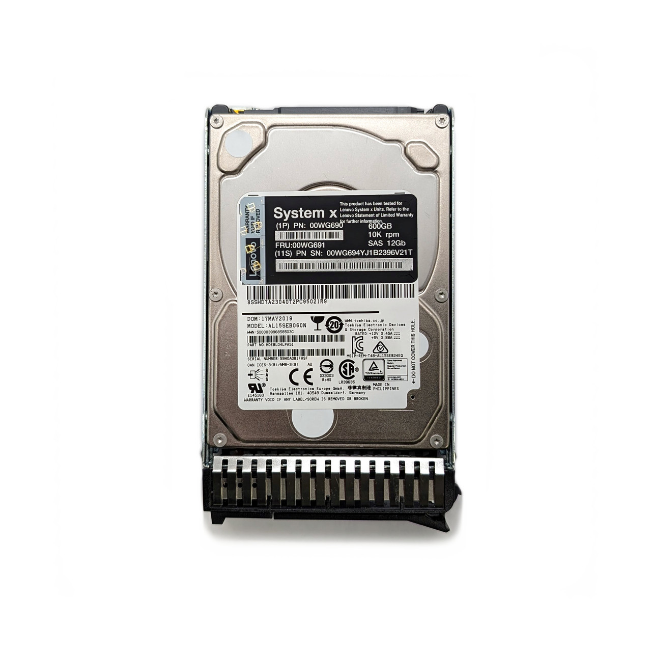 Lenovo Toshiba 600GB 10K 12Gb/s SAS 2.5
