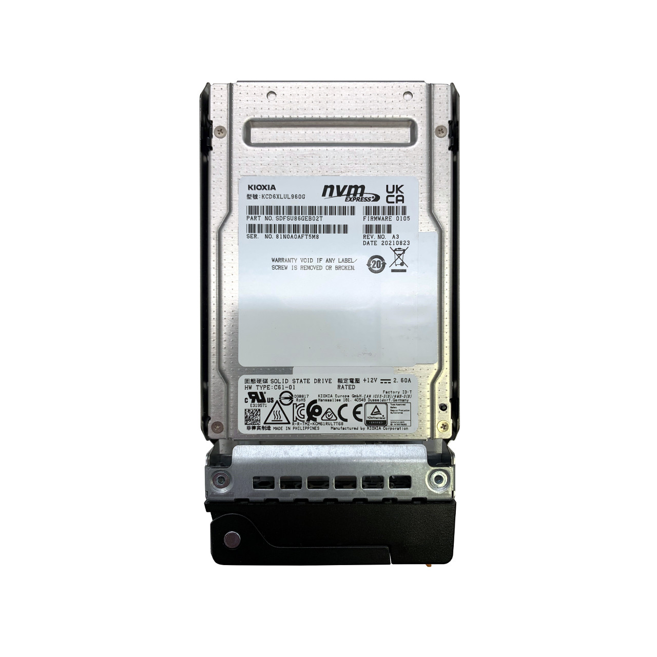 Kioxia - CD6-R Series 960GB NVMe PCIe 4.0 x4 U.3 2.5