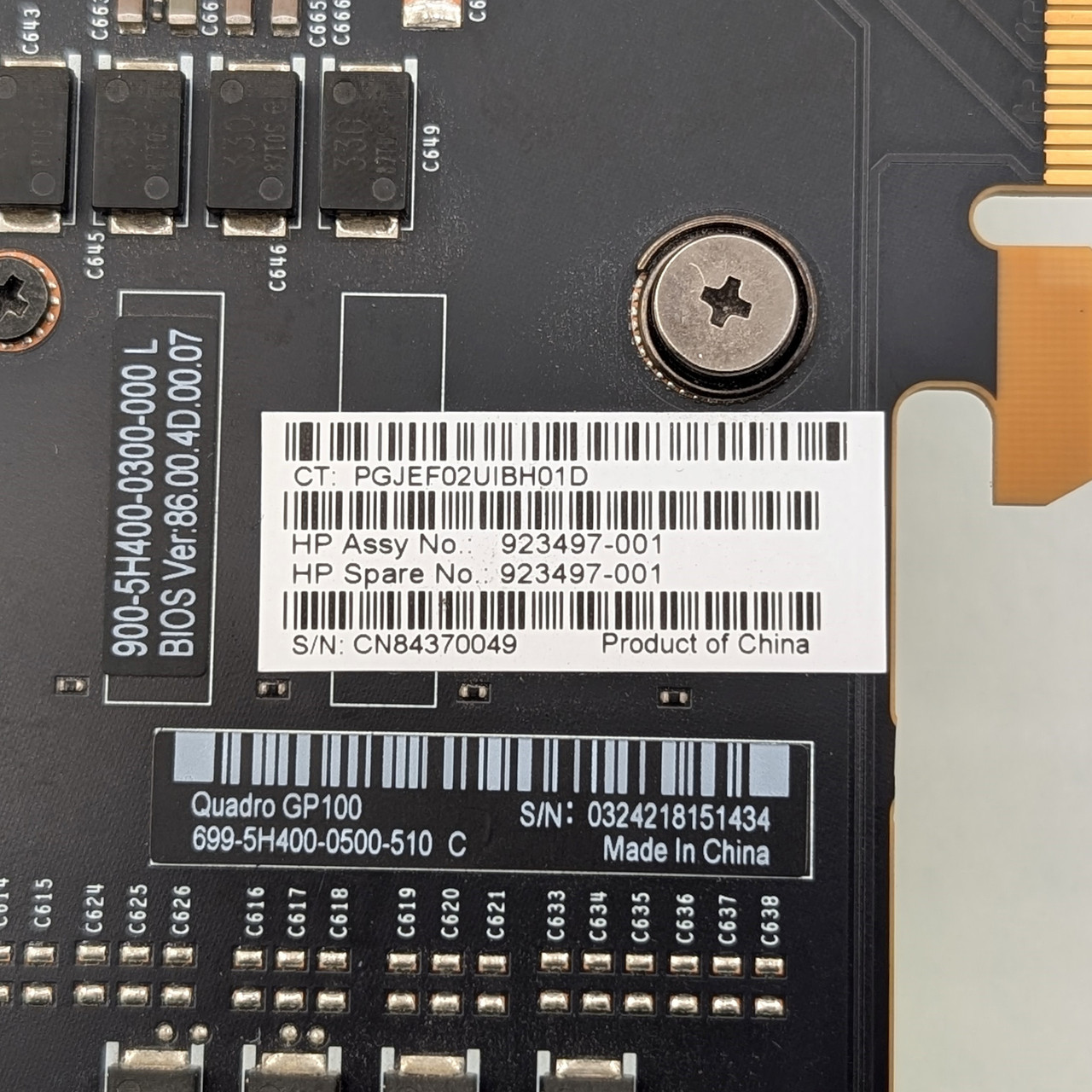 HP NVIDIA Quadro GP100 923497-001 | PCSP