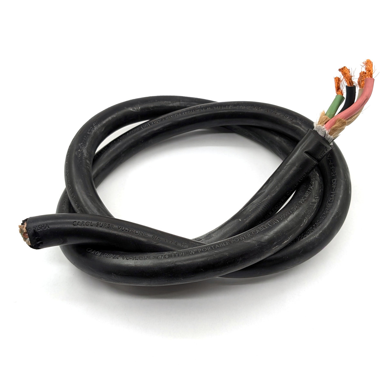 6FT Carol Super Vu-Tron 6/4 Type W 2000V Black SOOW Power Cable