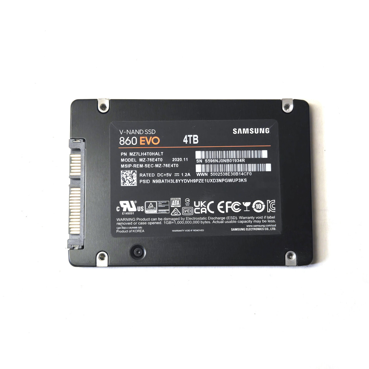 SAMSUNG 860 EVO 4TB 2.5インチ SATA SSD SSD 860 EVO 2.5 inch SATA III 4TB Memory & Storage - MZ