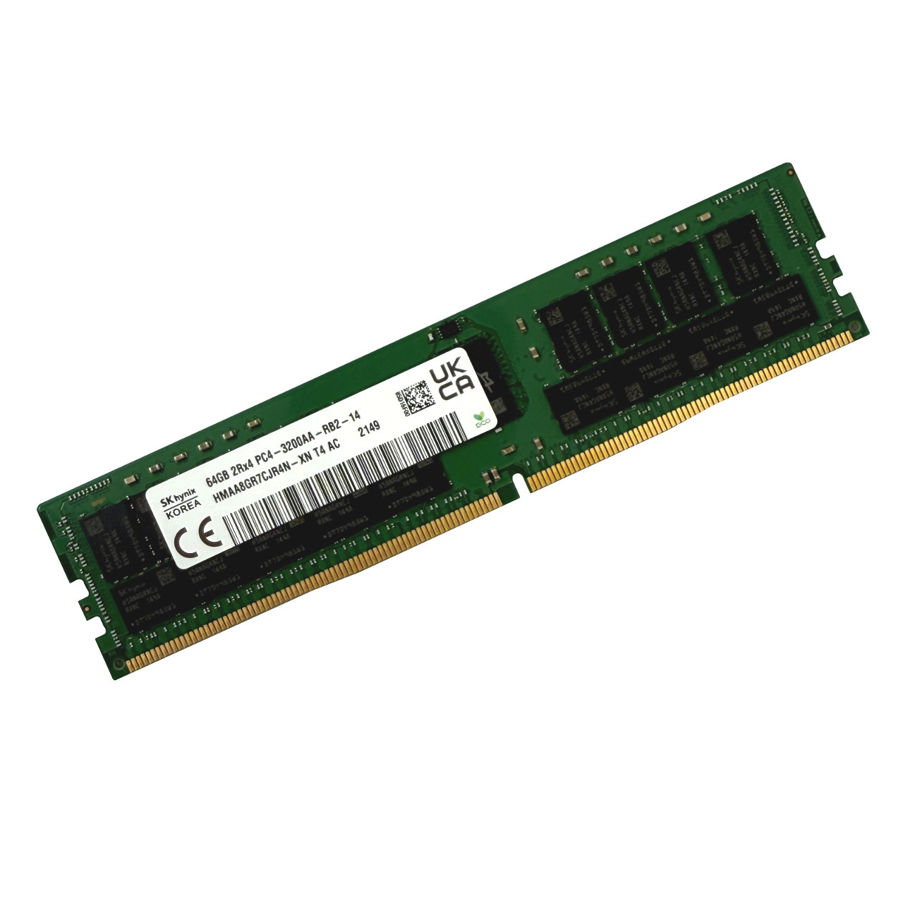 SK hynix DDR4-3200AA 64GB(16GBx4枚) Hynix - 64GB DDR4 PC4-3200AA-R 2Rx4 DDR4 ECC REG RDIMM - Server