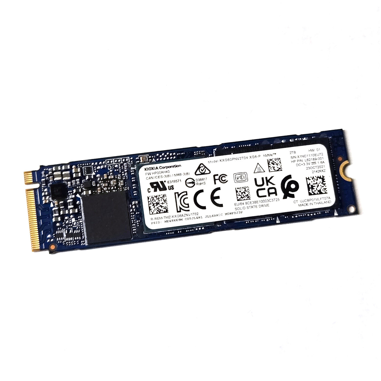 HP - KIOXIA KXG60PNV2T04 XG6-P - 2TB NVMe 2280 M.2 PCIe Gen3x4 SSD