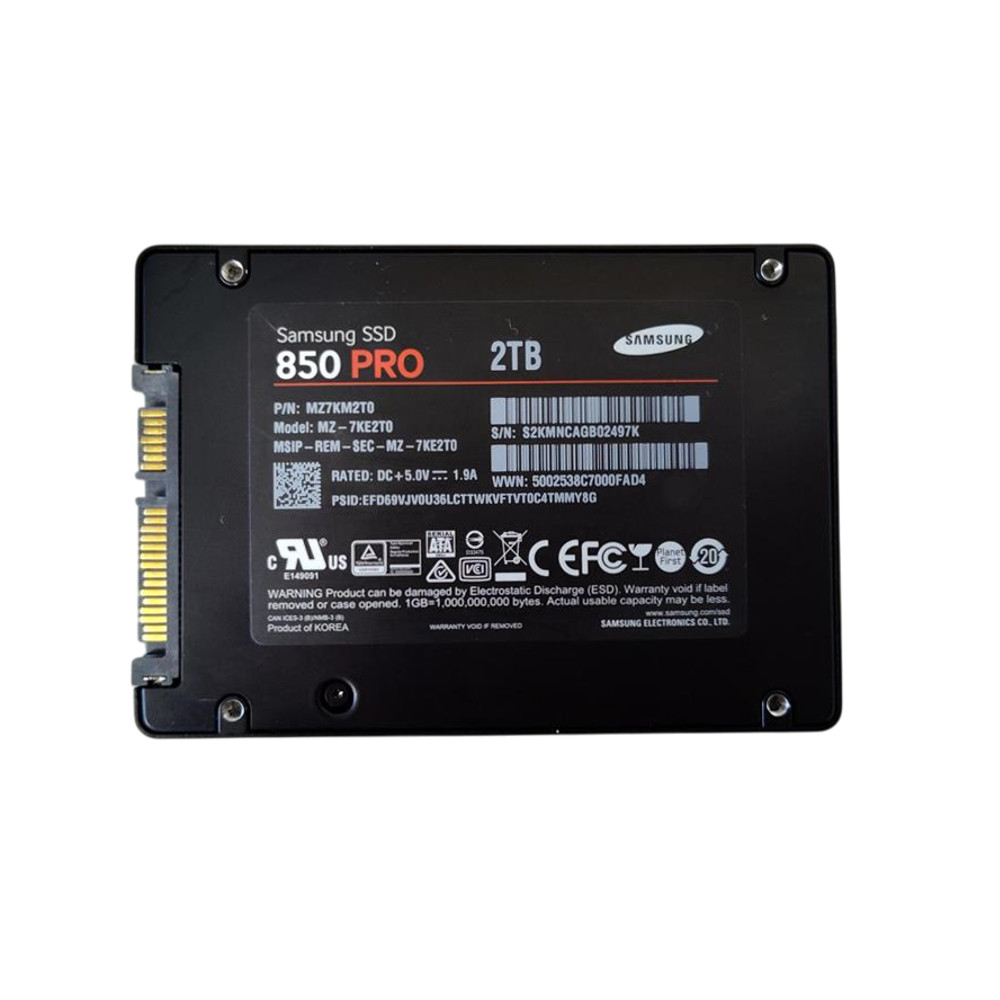 SAMSUNG SSD 850 PRO 2TB MZ-7KE2T0 動作確認済 サムスン E07-611rm/F3