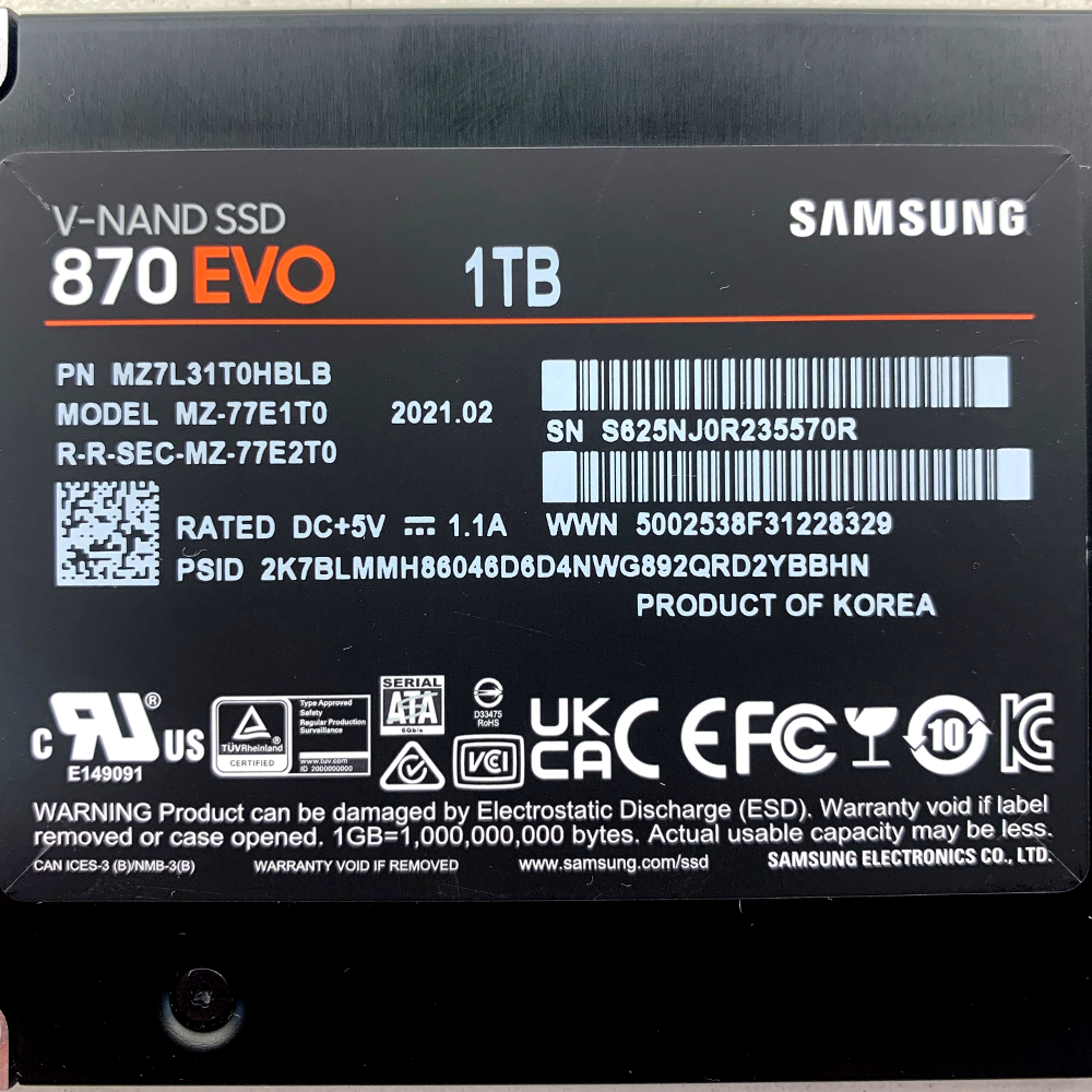 外付けハードディスク・ドライブ SAMSUNG 870EVO 1TB Amazon.com: Samsung 870 EVO SATA III SSD 1TB 2.5” Internal Solid
