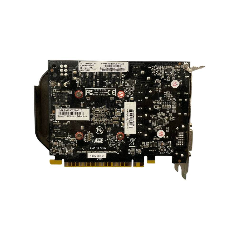 PNY - GeForce GTX 1050 - 1x DisplayPort - 1x HDMI - 1x DVI - 2GB