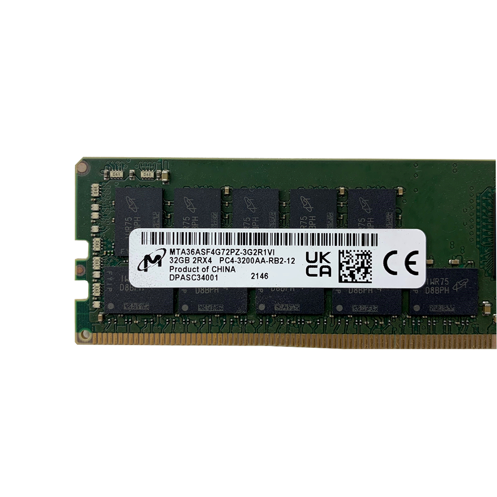 Lot of 8 - Micron 32GB - 256GB Total - PC4-3200AA-R - 2Rx4 DDR4