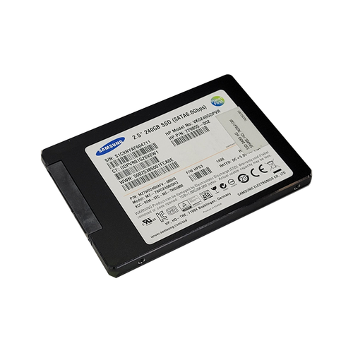 HP Samsung - 2.5" - SATA - 240GB - Used - SSD - 6GB/s - (MZ-7WD2400/0H3) - (729855-002) - (MZ7WD240HAFV-000H3) - hero