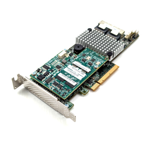 3/4 View LSI MegaRAID SAS 9271-8i 8-Port 6Gb/s RAID Controller Card Low Profile