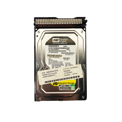 HPE - Western Digital 500GB 3.5" SATA 7.2K HDD (658083-001) (657753-006) - Refurbished (WD5003ABYX)
