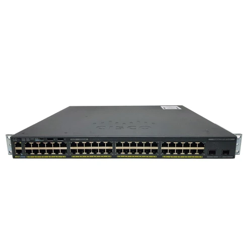 Cisco - WS-C2960XR-48TD-I - 48x Gigabit - RJ45 - 2x 10G SFP+ Uplink - 2x SFP+ - Fiber Stack Ports - IP Lite - Layer 3 - 216Gbps - 130.9Mpps - 1U - Non-PoE