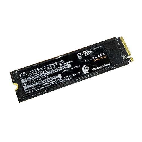 Western Digital - WD_BLACK SN750 4TB NVMe M.2 SSD - (WDS400T3X0C-00SJGO, BK2T00C)